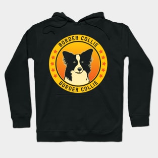 Border Collie Dog Portrait Hoodie